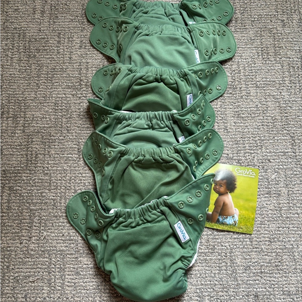 Grovia Organic Cloth Diapers 10-35lbs - bundle of 6